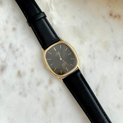 Omega De Ville Ellipse Anthracite Gold Tone Watch