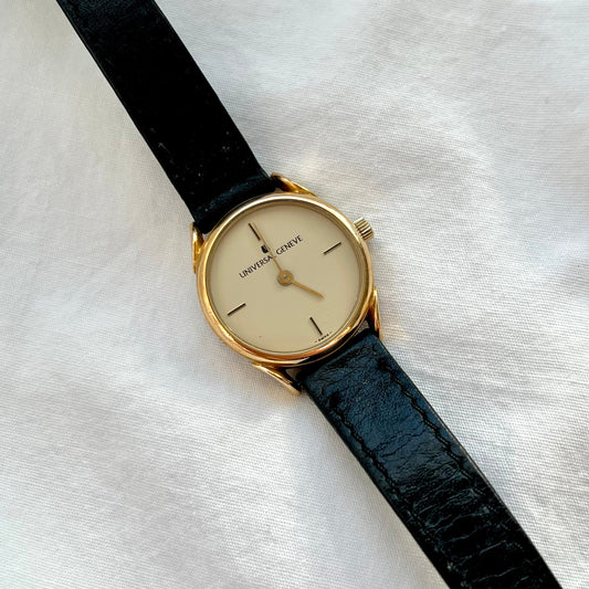 Universal Geneve Gold Round Ladies Watch with Curved Lugs  NZ Australia