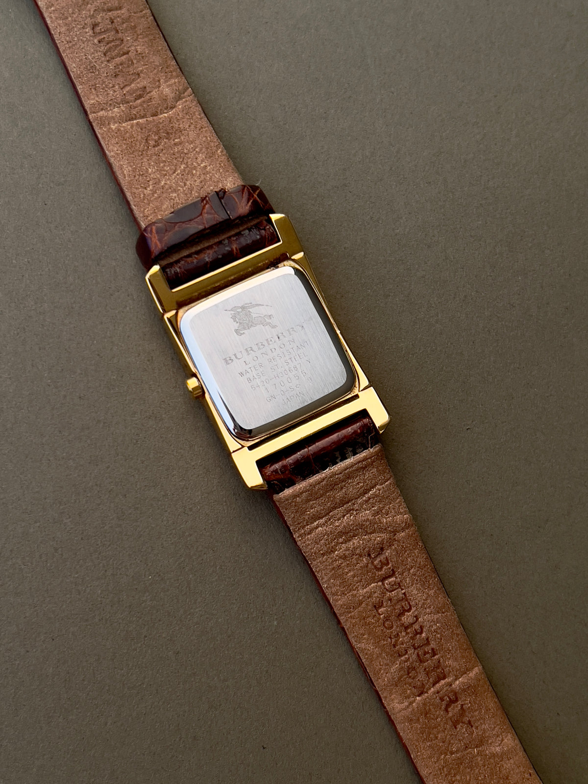 Burberry London White Dial Gold Tone Tank Women's Watch — product photograph 9, Gilded Hour NZ.
