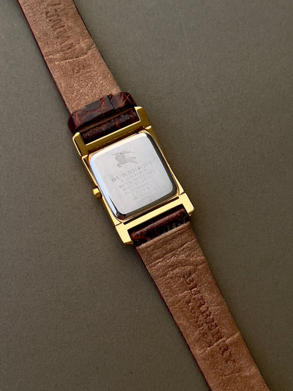 Burberry London White Dial Gold Tone Tank Women's Watch — product photograph 9, Gilded Hour NZ.