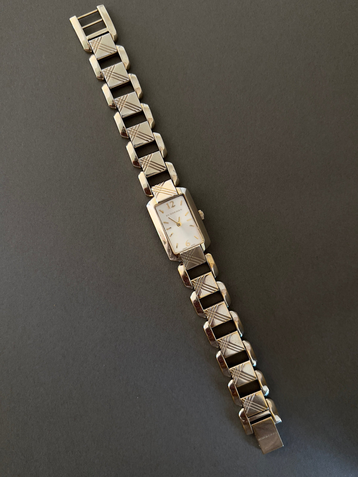 Burberry Silver Dial Gold Tone Tank Women's Watch — product photograph 5, Gilded Hour NZ.