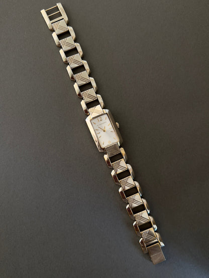 Burberry Silver Dial Gold Tone Tank Women's Watch — product photograph 5, Gilded Hour NZ.