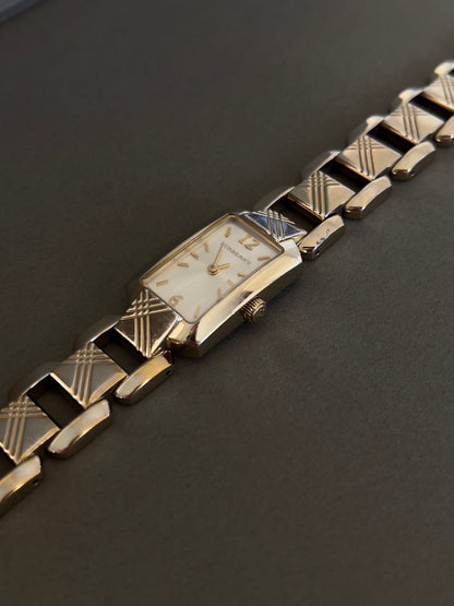 Burberry Silver Dial Gold Tone Tank Women's Watch — product photograph 7, Gilded Hour NZ.