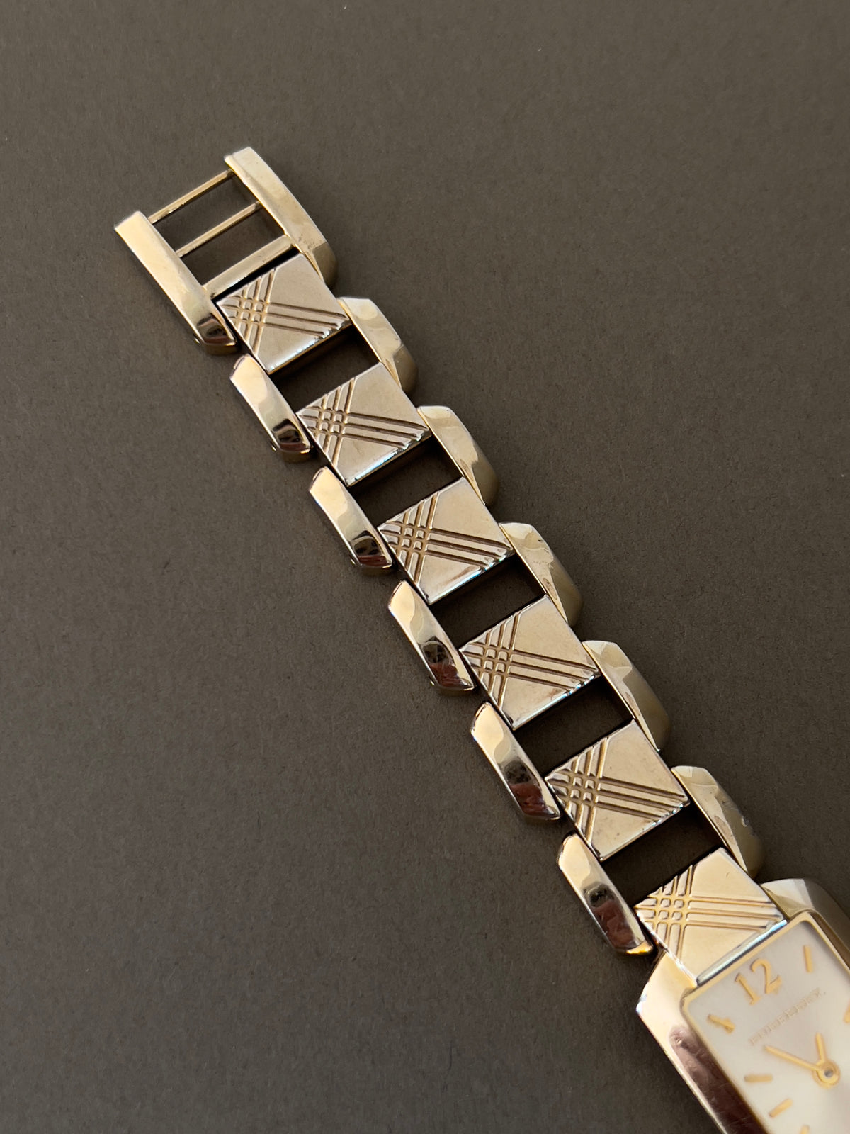 Burberry Silver Dial Gold Tone Tank Women's Watch — product photograph 8, Gilded Hour NZ.