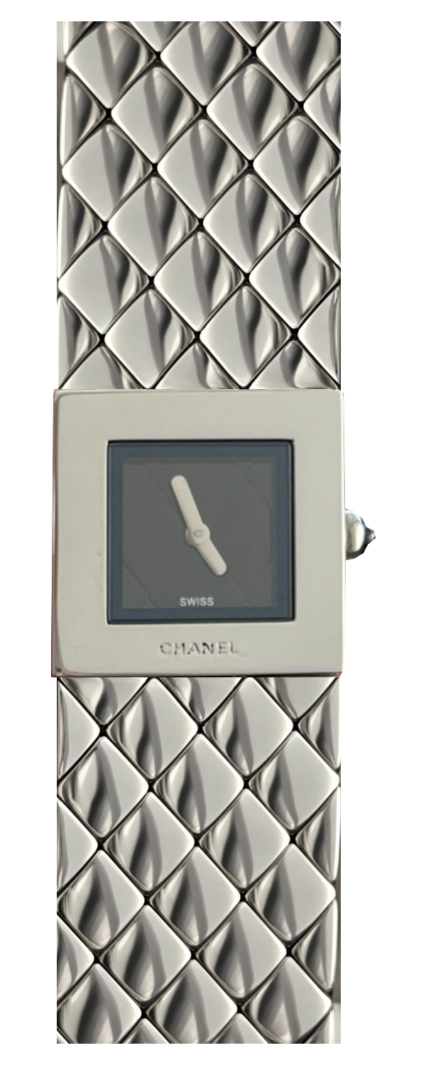 Chanel Matelasse Black Dial Steel Women’s Watch