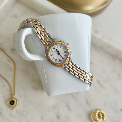 Christian Dior two tone Roman dial watch, view 1.