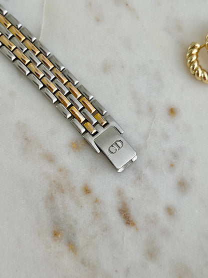 Christian Dior two tone Roman dial watch, view 12.