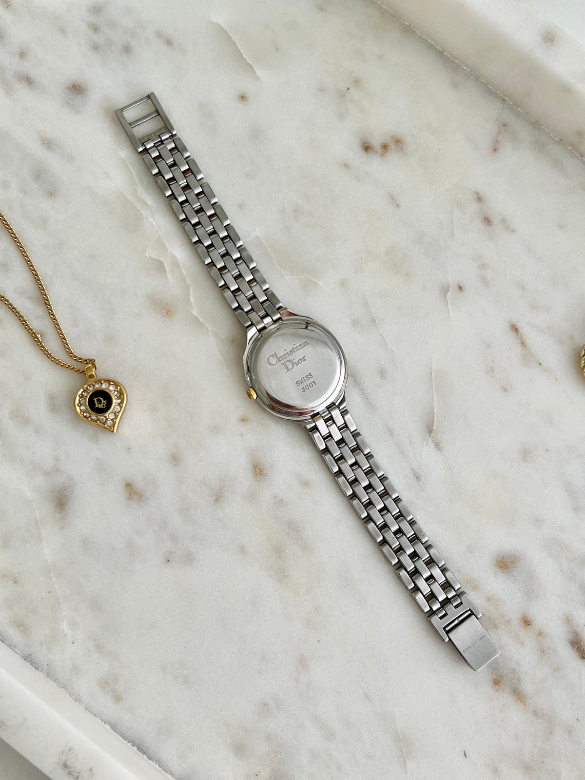 Christian Dior two tone Roman dial watch, view 7.