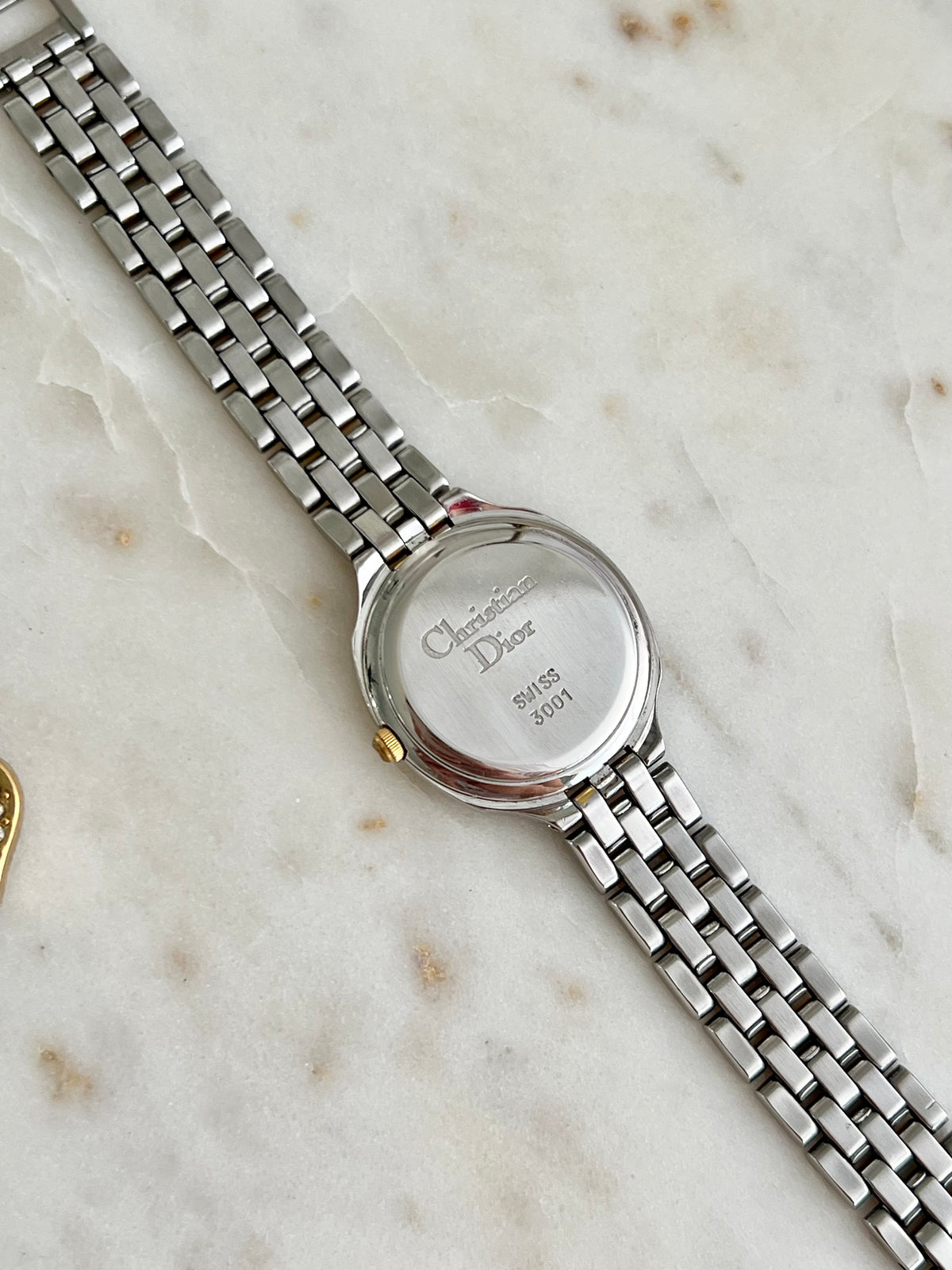 Christian Dior two tone Roman dial watch, view 8.