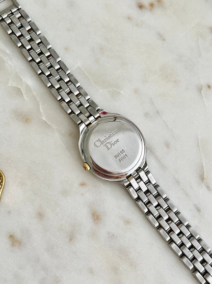 Christian Dior two tone Roman dial watch, view 8.