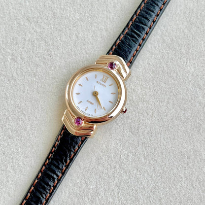 Citizen Gold Toned Women's Watch with Purple Stone, product photograph 1.