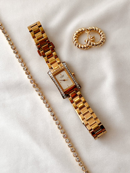 Citizen Crystal Bezel Gold Tone Watch, product photograph 3.