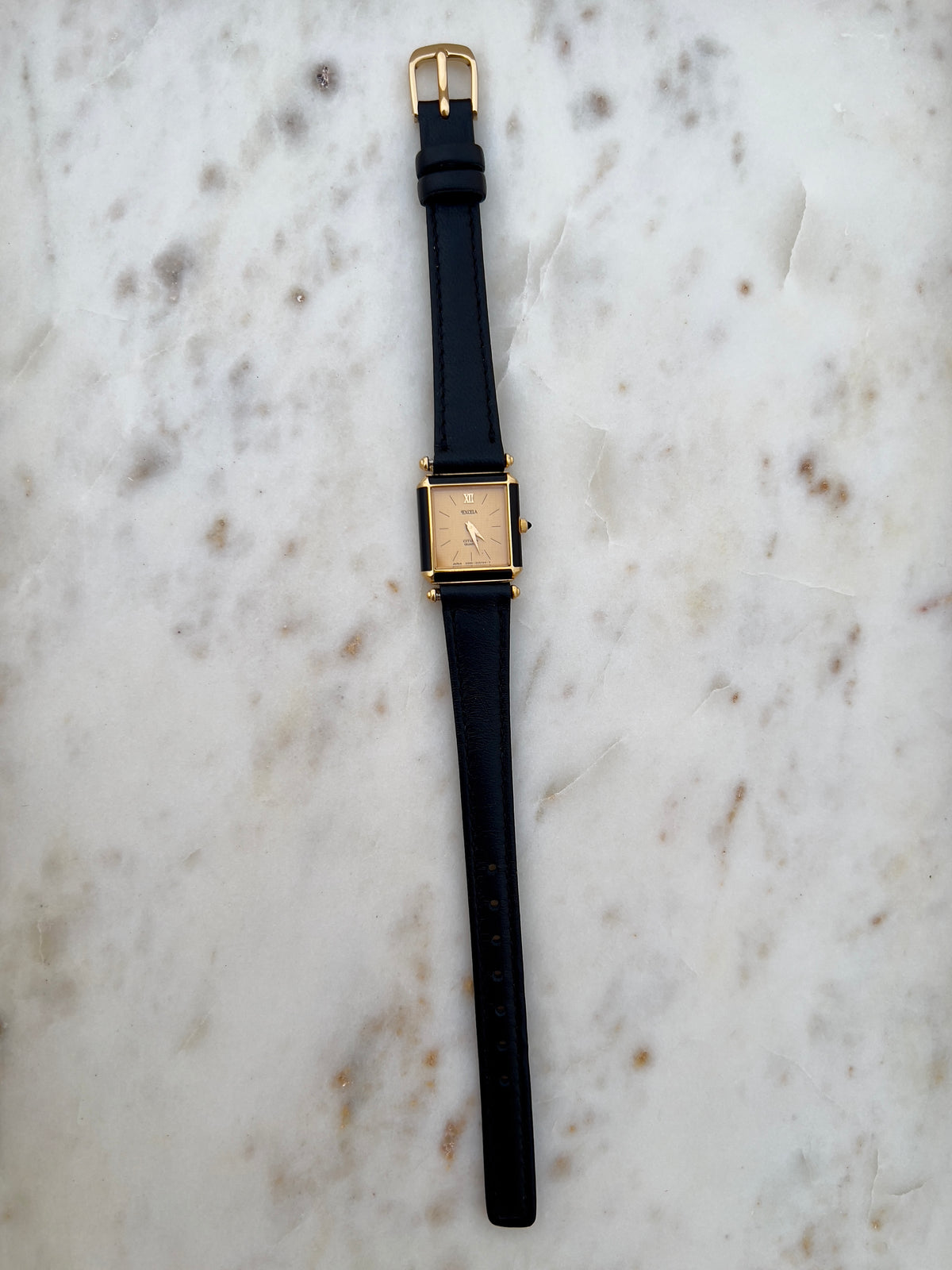 Citizen Excela Champagne Square Black Accent Women's Watch — product photograph 5, Gilded Hour NZ.