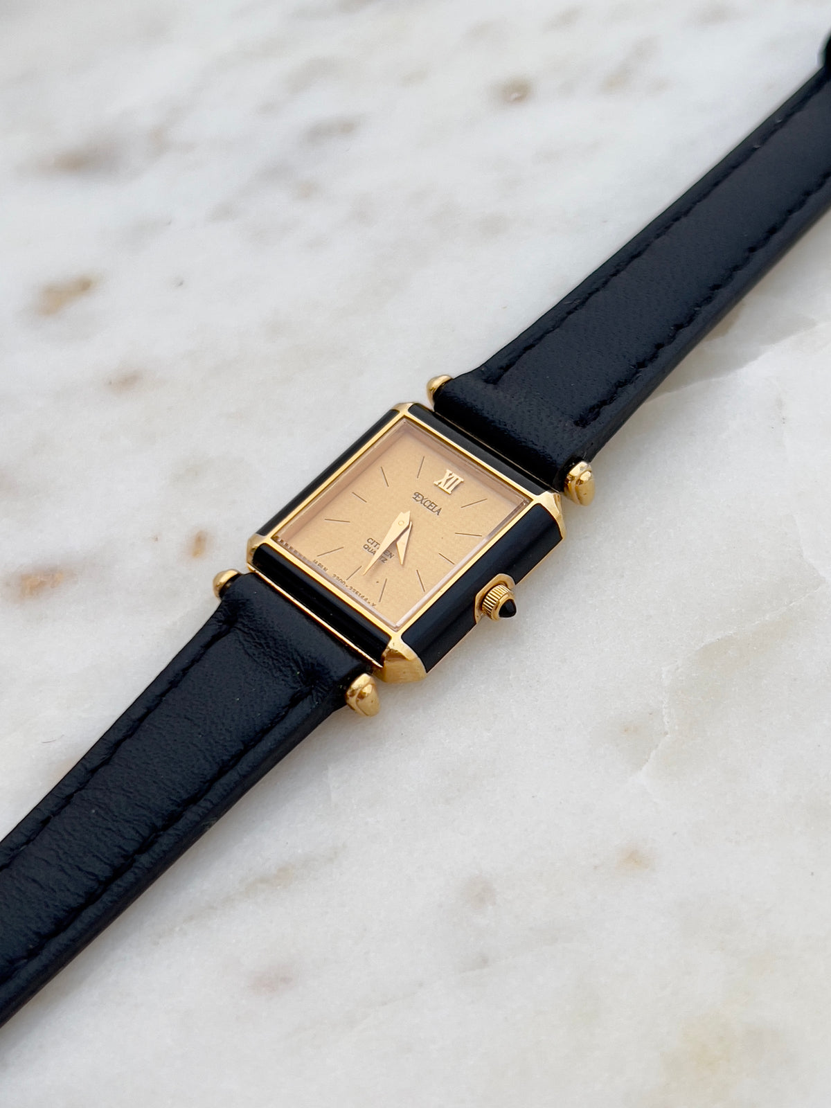 Citizen Excela Champagne Square Black Accent Women's Watch — product photograph 7, Gilded Hour NZ.