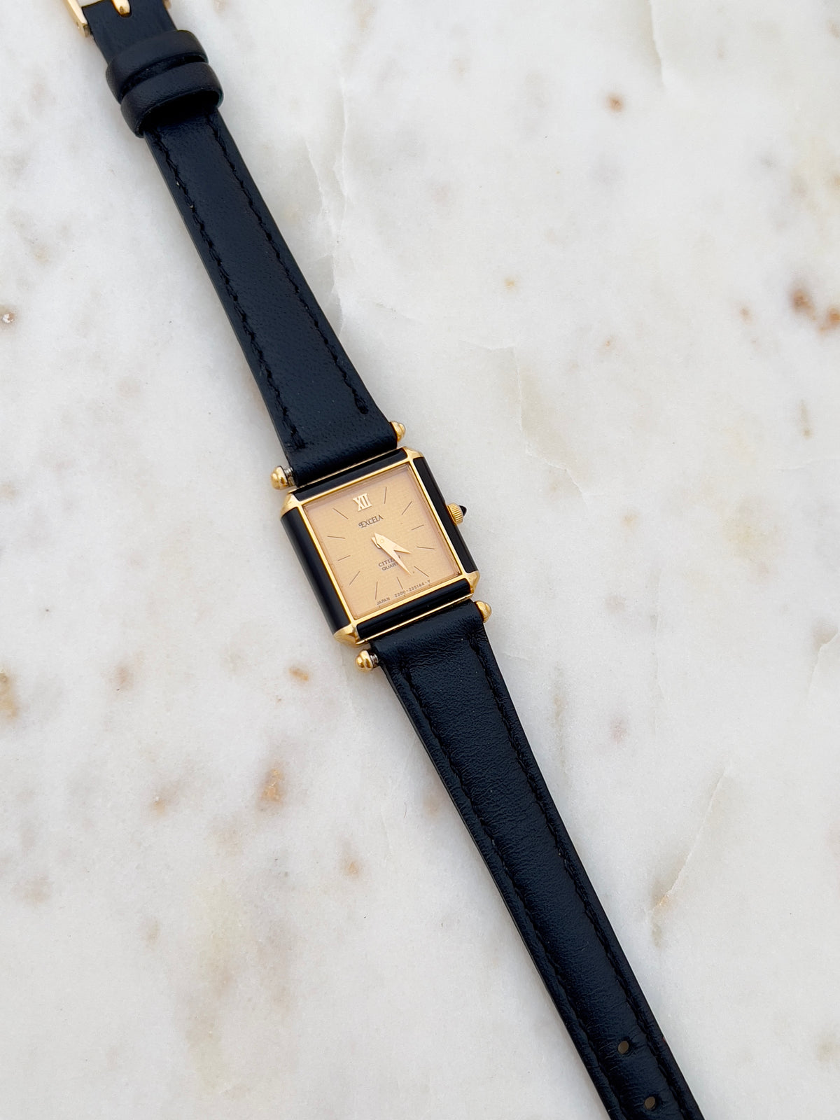 Citizen Excela Champagne Square Black Accent Women's Watch — product photograph 9, Gilded Hour NZ.