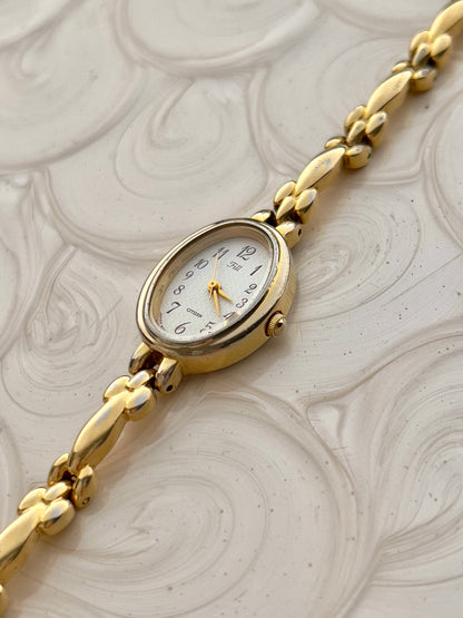 Citizen Fill Textured Arabic Dial Gold Tone Women's Watch | Product photograph 4