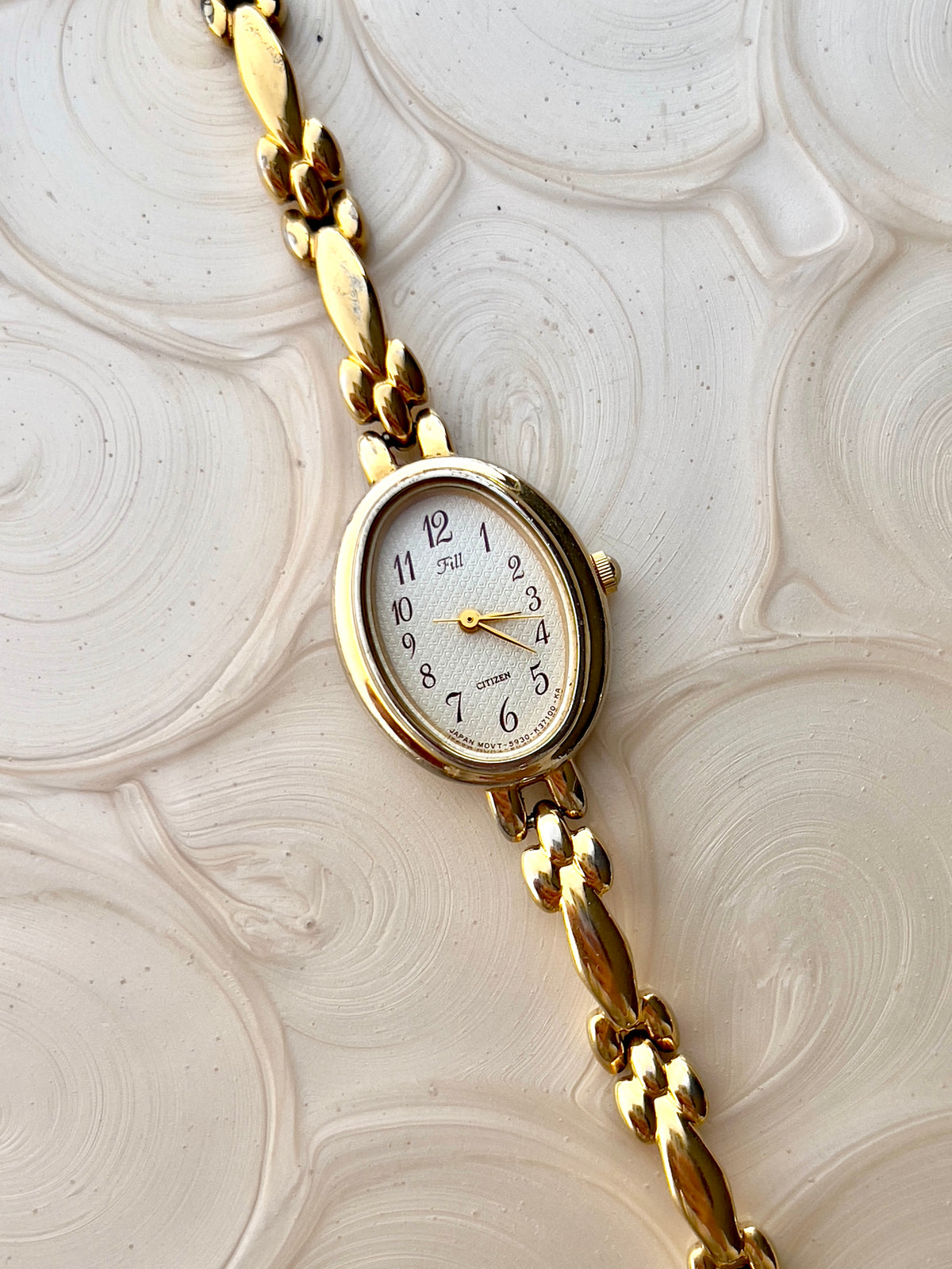 Citizen Fill Textured Arabic Dial Gold Tone Women's Watch | Product photograph 6