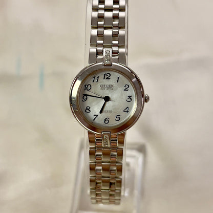 Citizen Exceed Eco-Drive White Dial Blue Hands Women's Watch — product photograph 1