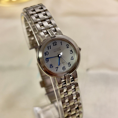 Citizen Exceed Eco-Drive White Dial Blue Hands Women's Watch — product photograph 2