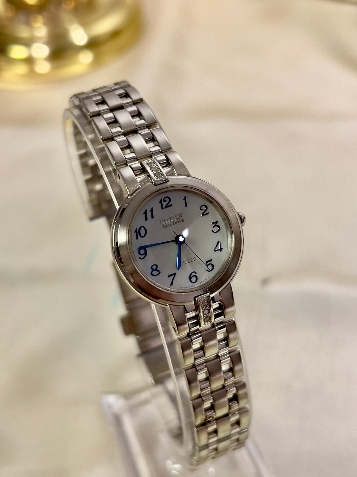 Citizen Exceed Eco-Drive White Dial Blue Hands Women's Watch — product photograph 3