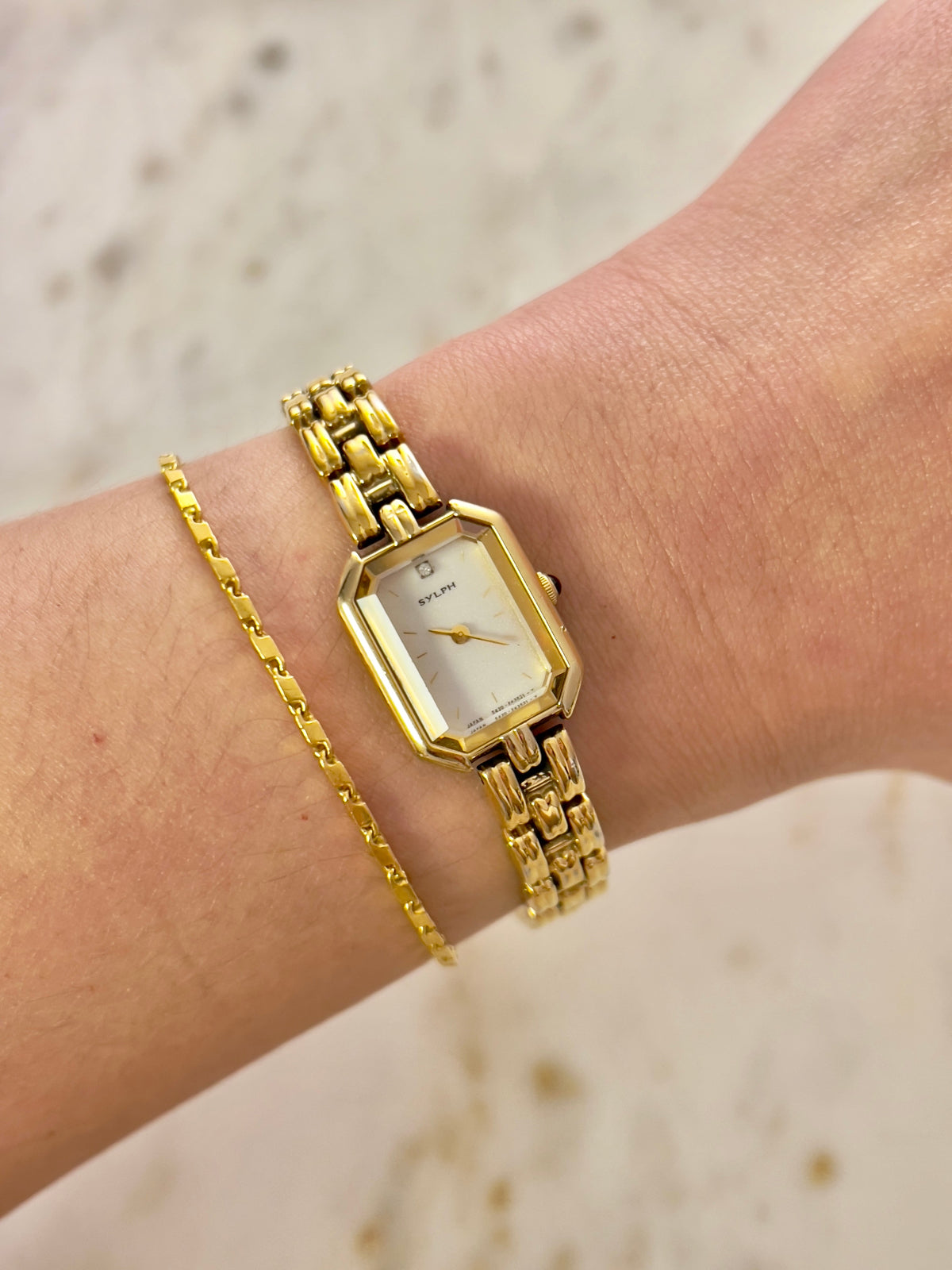Citizen Sylph Faceted Crystal Gold Tone Women's Watch — product photograph 2, Gilded Hour NZ.