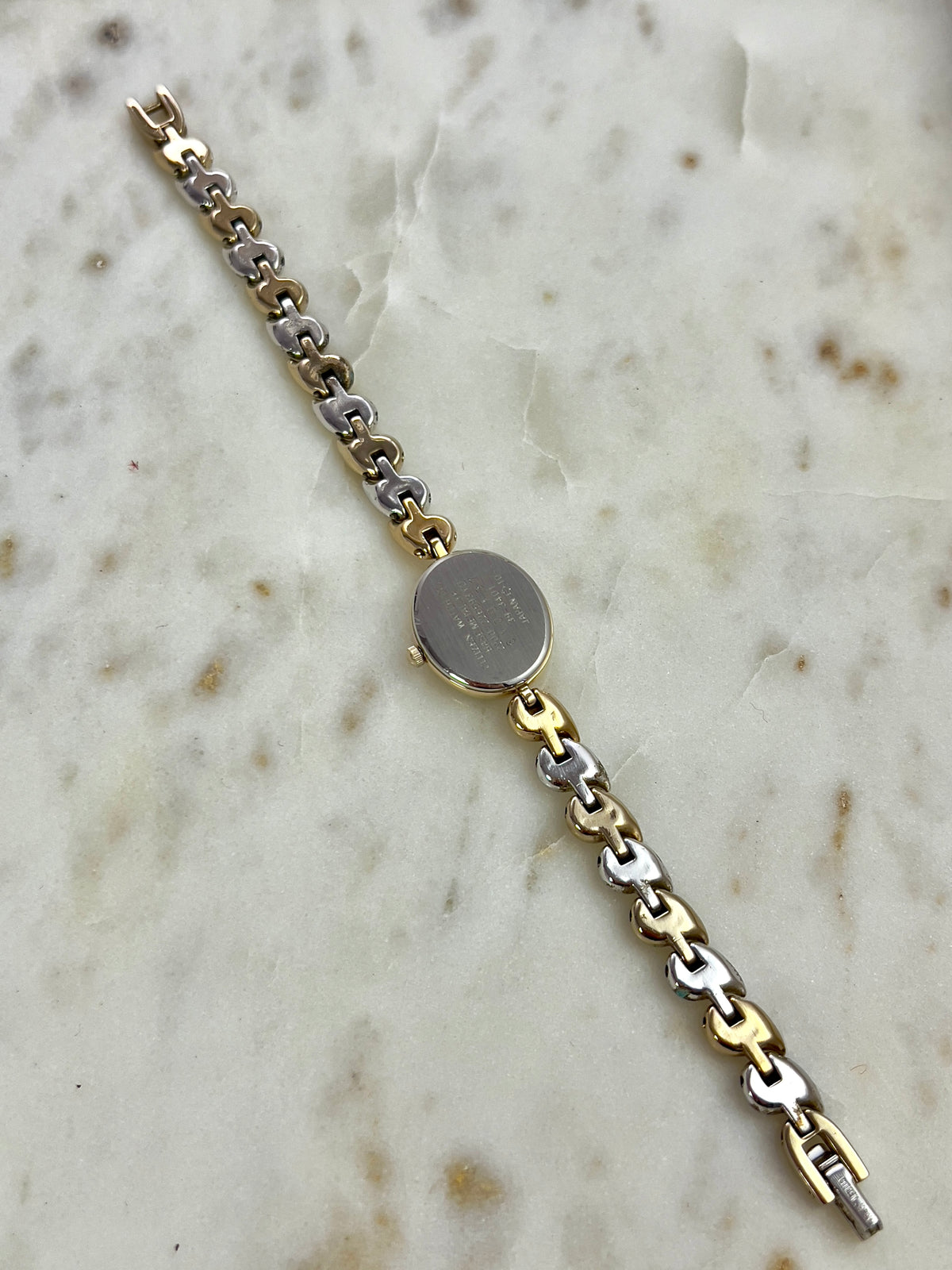 Citizen Two Tone Woman's Watch, front view of a vintage women's watch at Gilded Hour.
