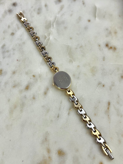 Citizen Two Tone Woman's Watch, front view of a vintage women's watch at Gilded Hour.