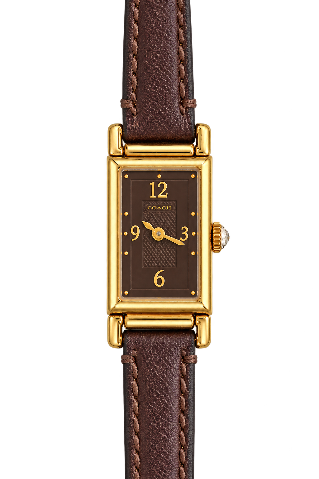 Coach Chocolate Brown Dial Gold Tank Women’s Watch