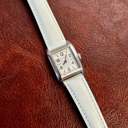 Coach Tank Woman's Watch with Bold Dial, wrist shot of a vintage women's watch at Gilded Hour.