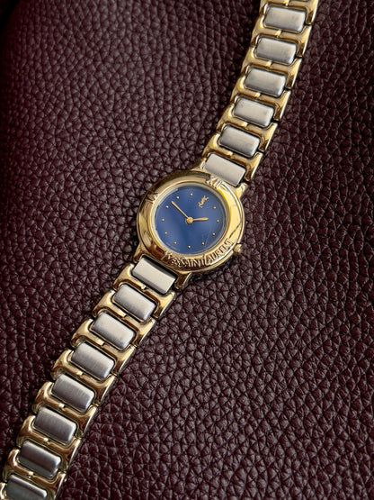 Yves Saint Laurent Blue Dial Two Tone Women’s Watch — product photograph 3, Gilded Hour NZ.