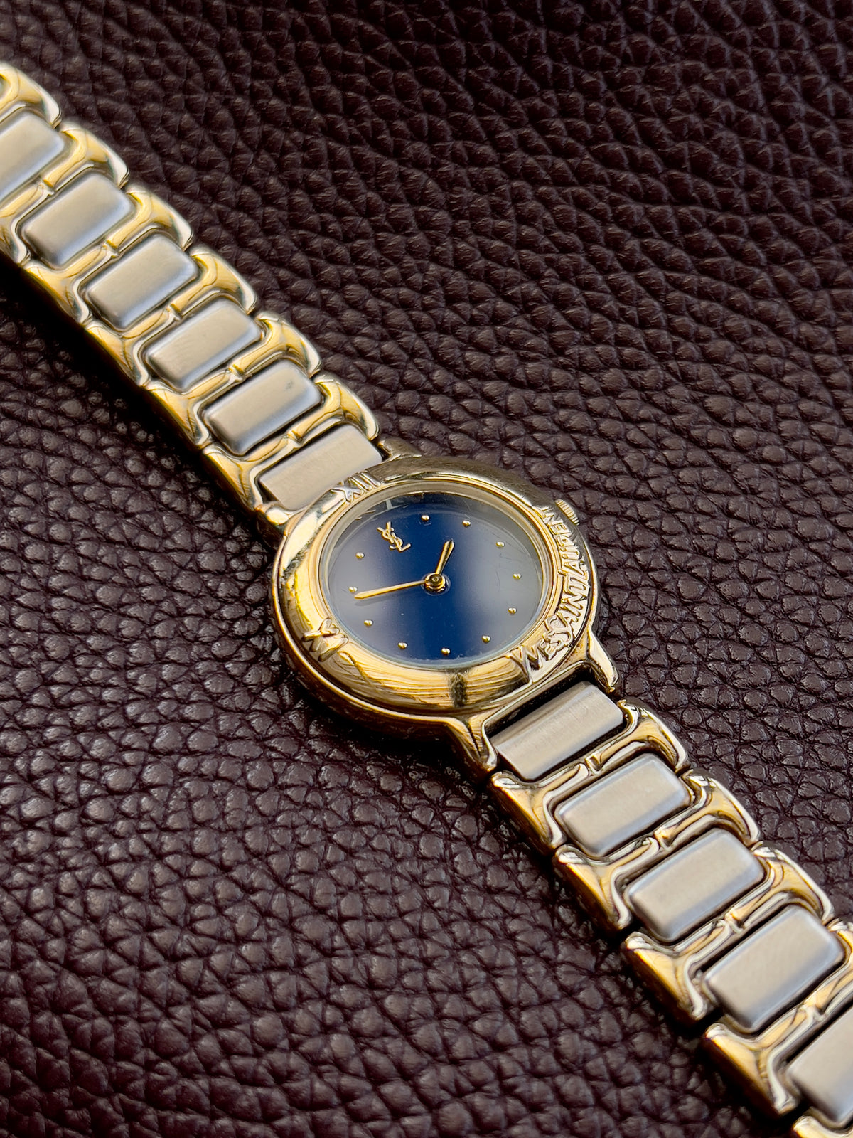 Yves Saint Laurent Blue Dial Two Tone Women’s Watch — product photograph 7, Gilded Hour NZ.