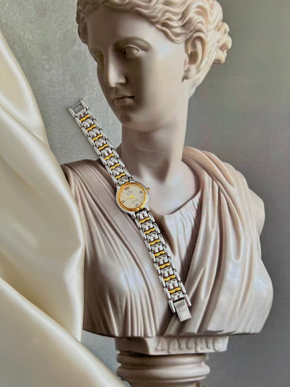 Elgin Textured Dial Two Tone Date Women's Watch | Product photograph 3