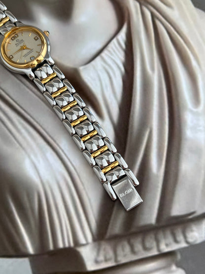 Elgin Textured Dial Two Tone Date Women's Watch | Product photograph 5