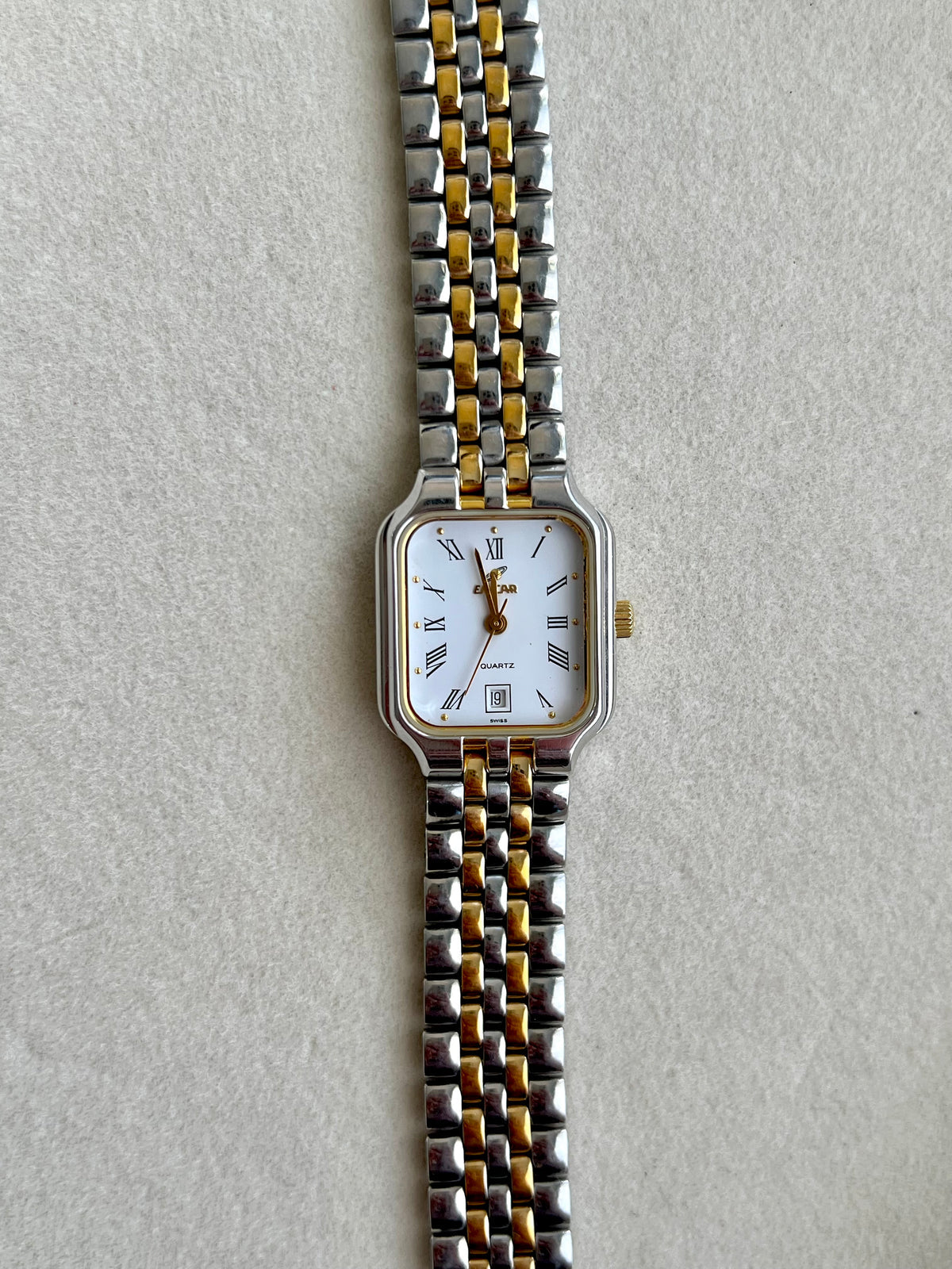 Enicar Two Tone Square Women’s Watch Roman Dial Date, product view 3.