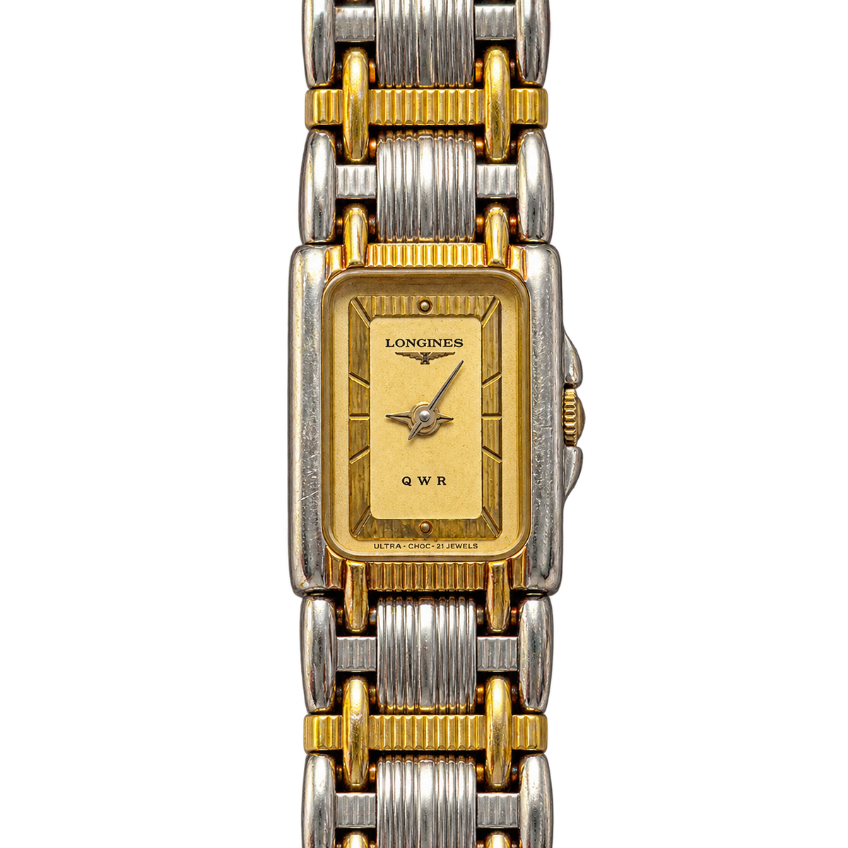 Longines Champagne Dial Two Tone Tank Women's Watch