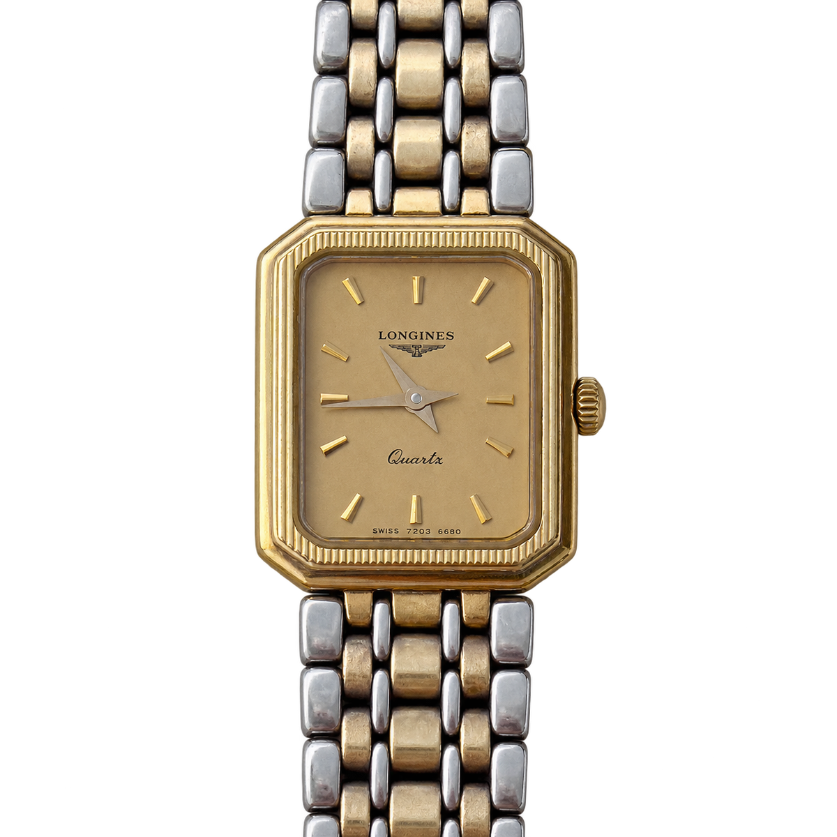 Longines Champagne Tank Two Tone Bracelet Women's Watch