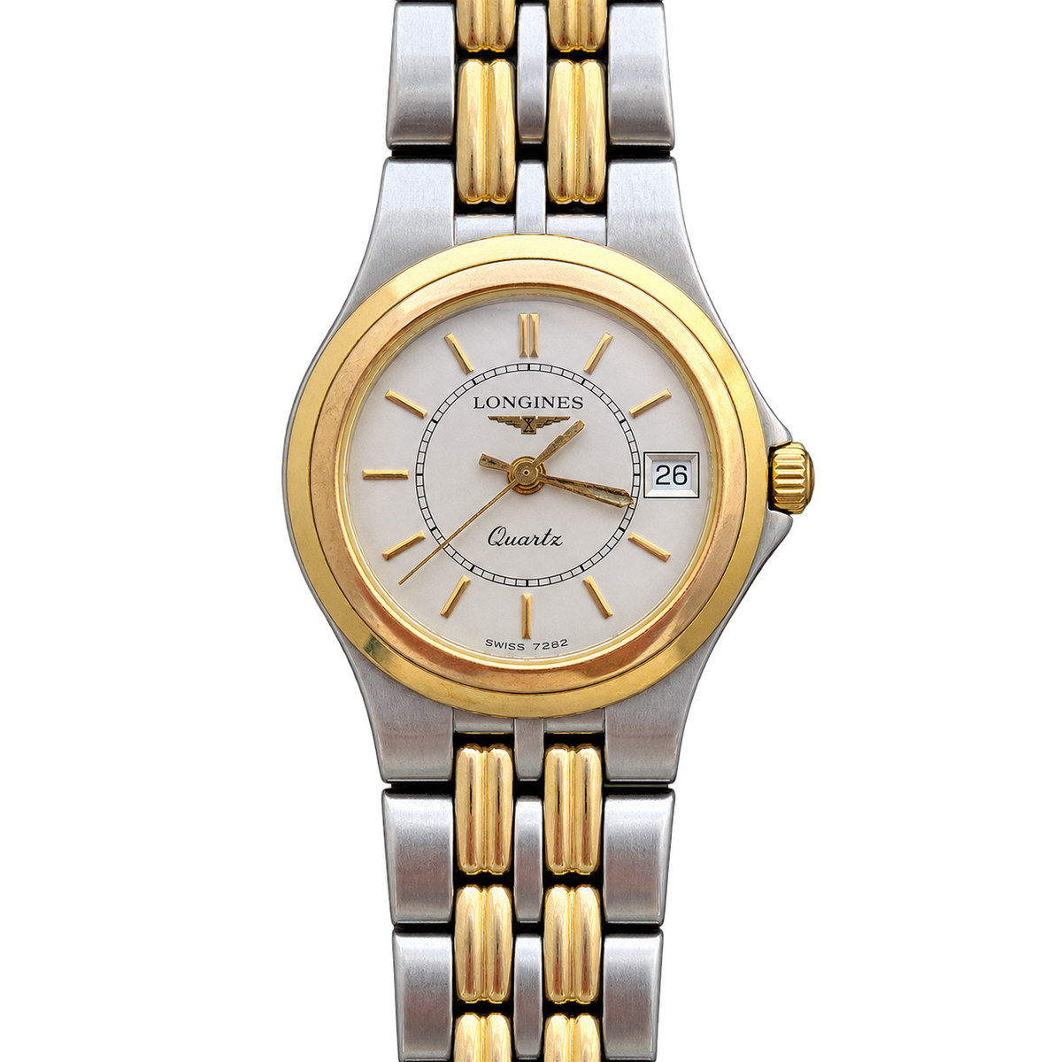 Longines Silver Dial Double Bezel Two Tone Women’s Watch