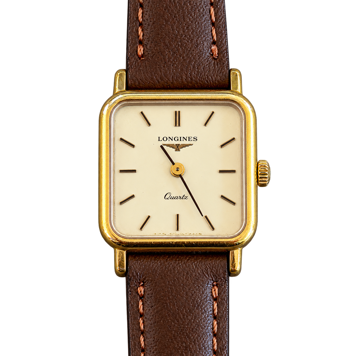Longines Champagne Dial Gold Soft Square Women’s Watch