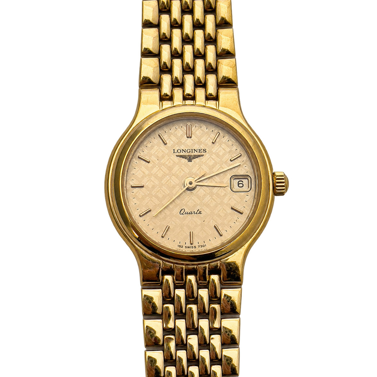 Longines Patterned Gold Dial Bracelet Women’s Watch