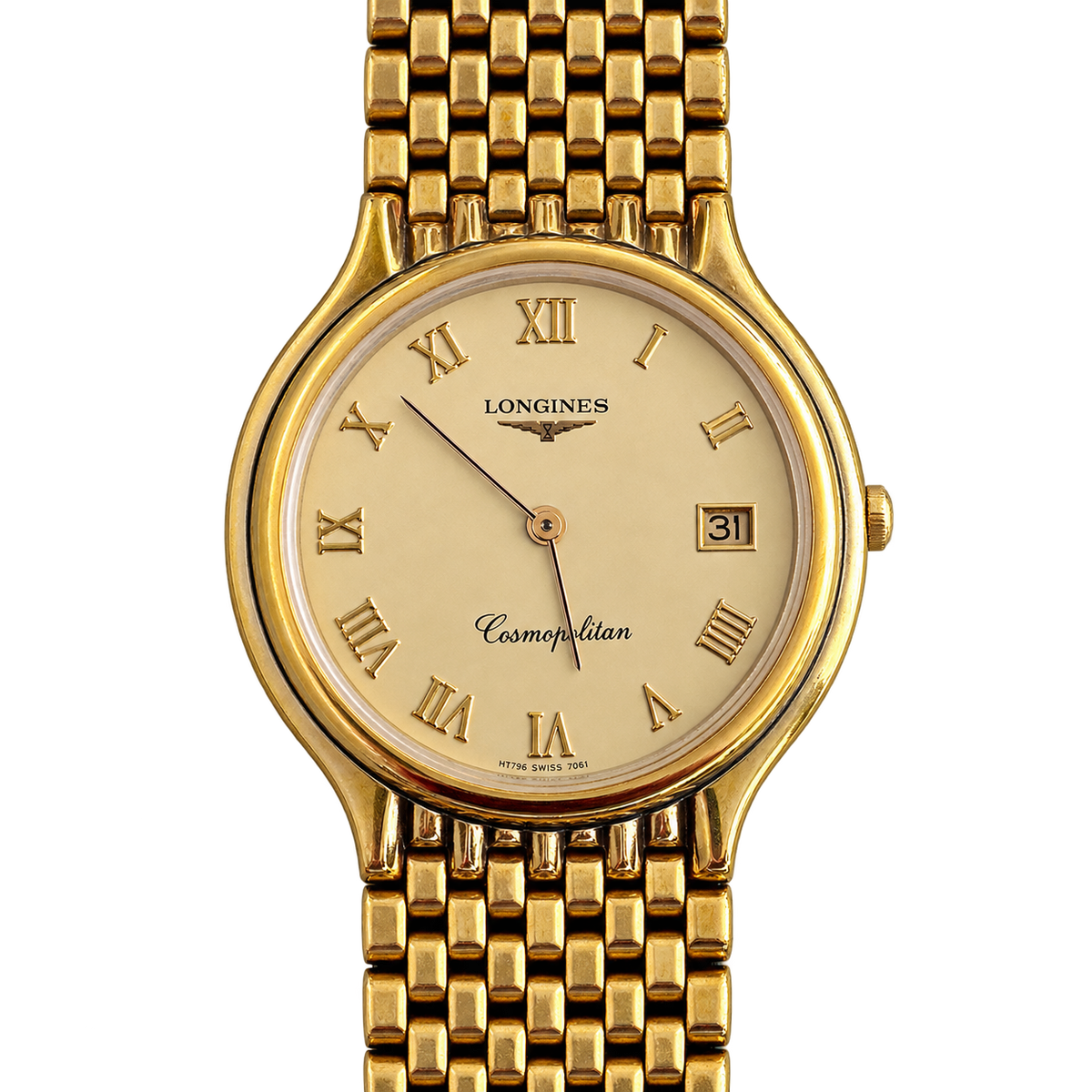 Longines Cosmopolitan Gold Roman Dial Unisex Watch
