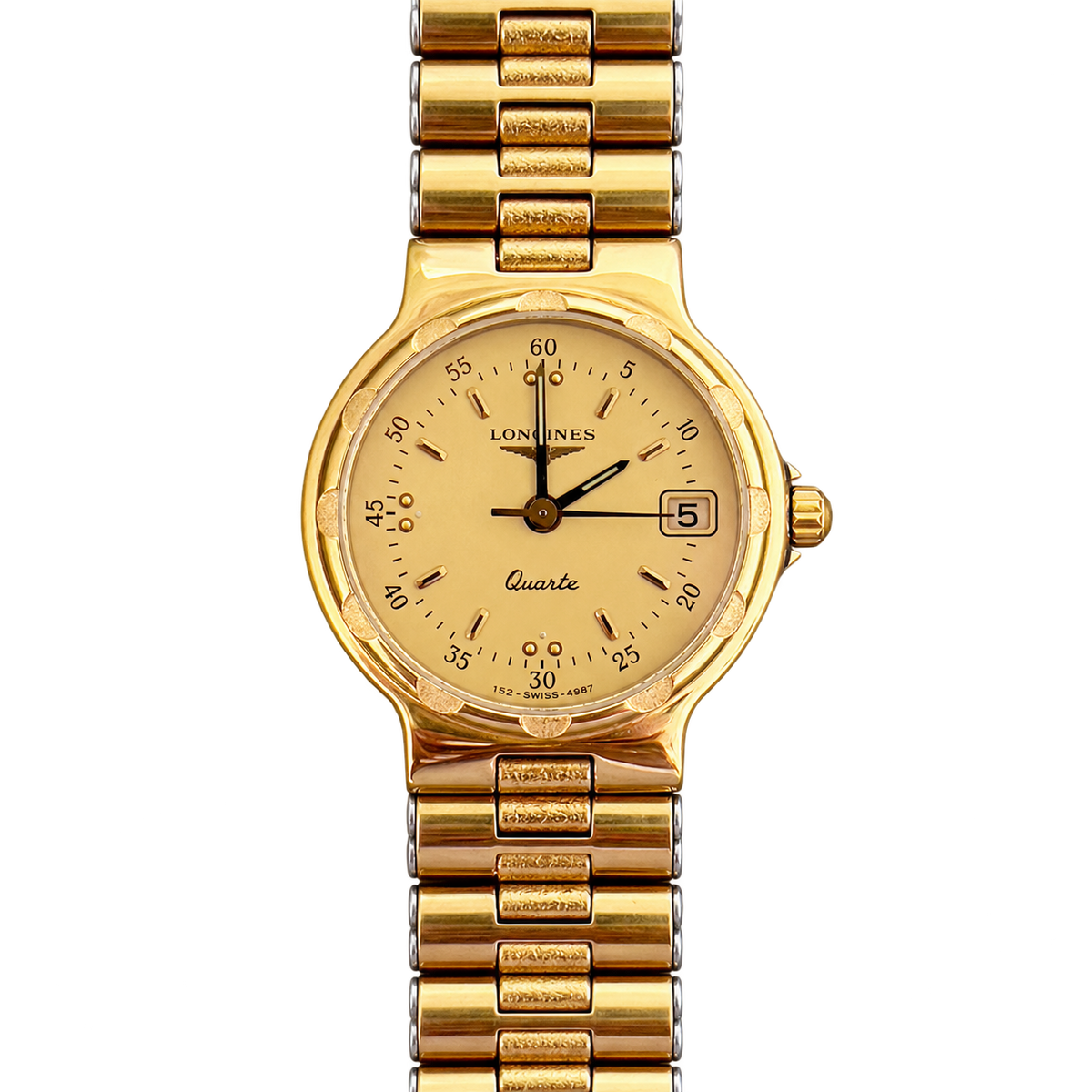 Longines Conquest Gold Women’s Watch with Scalloped Bezel