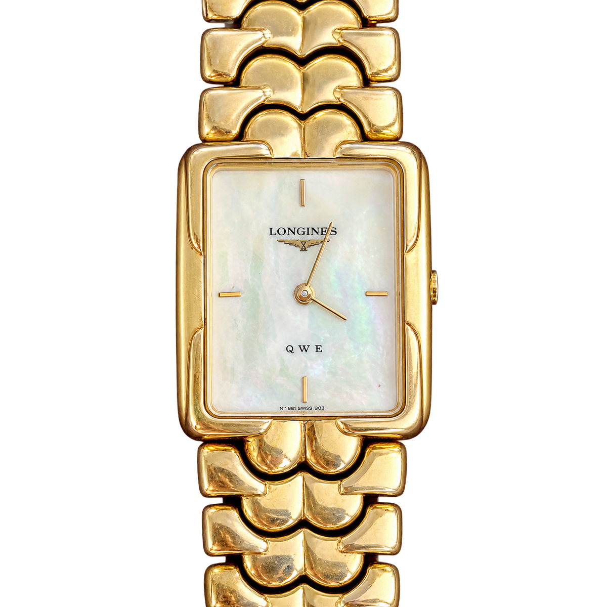 Longines Mother of Pearl Sculpted Bracelet Watch