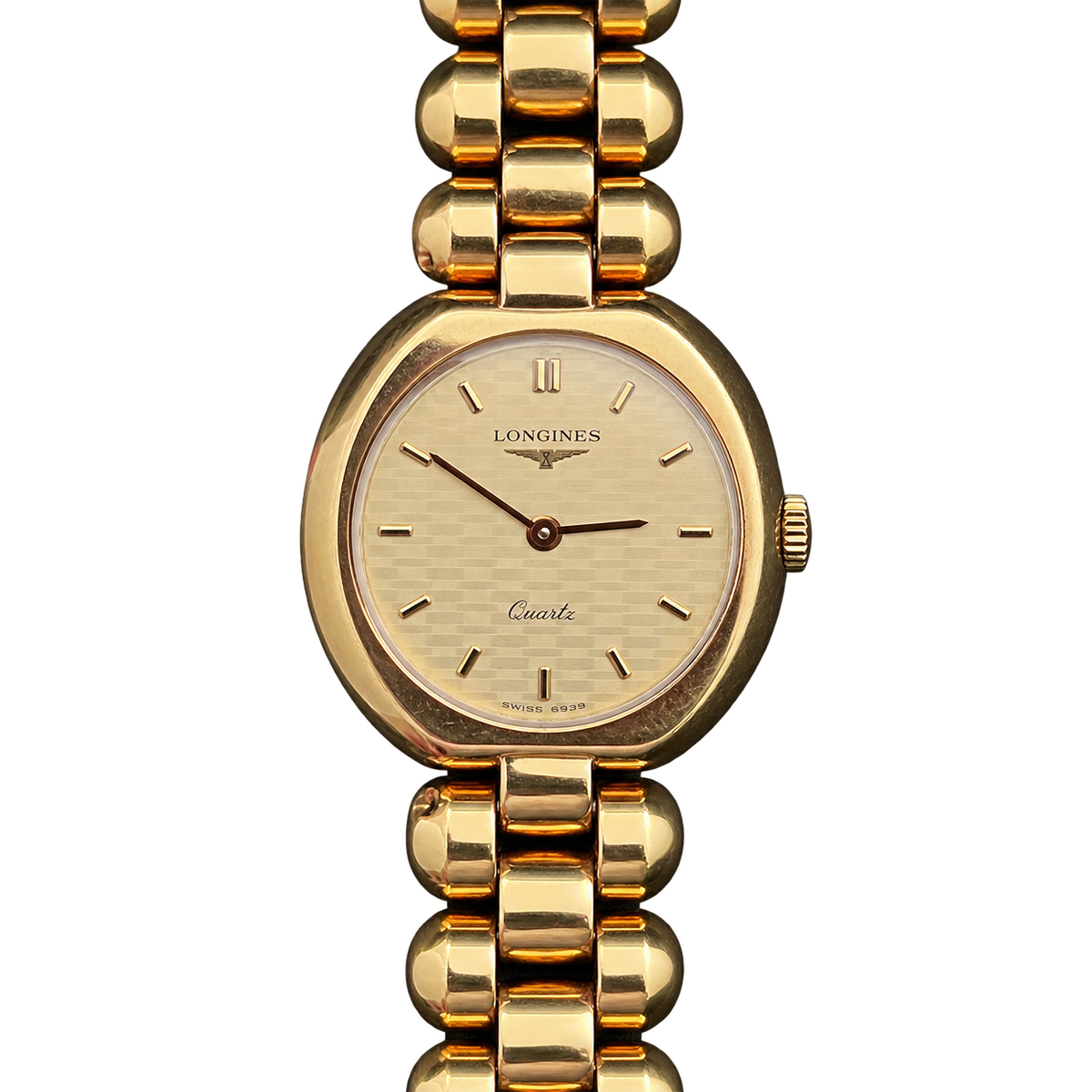 Longines Gold Tone Champagne Dial Bracelet Watch