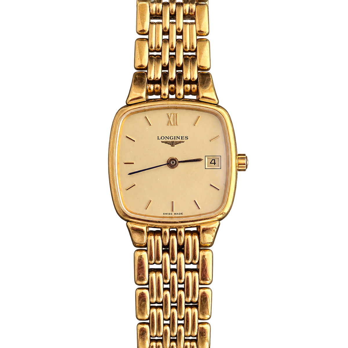 Longines Flagship Gold Tone Rectangular Date Watch