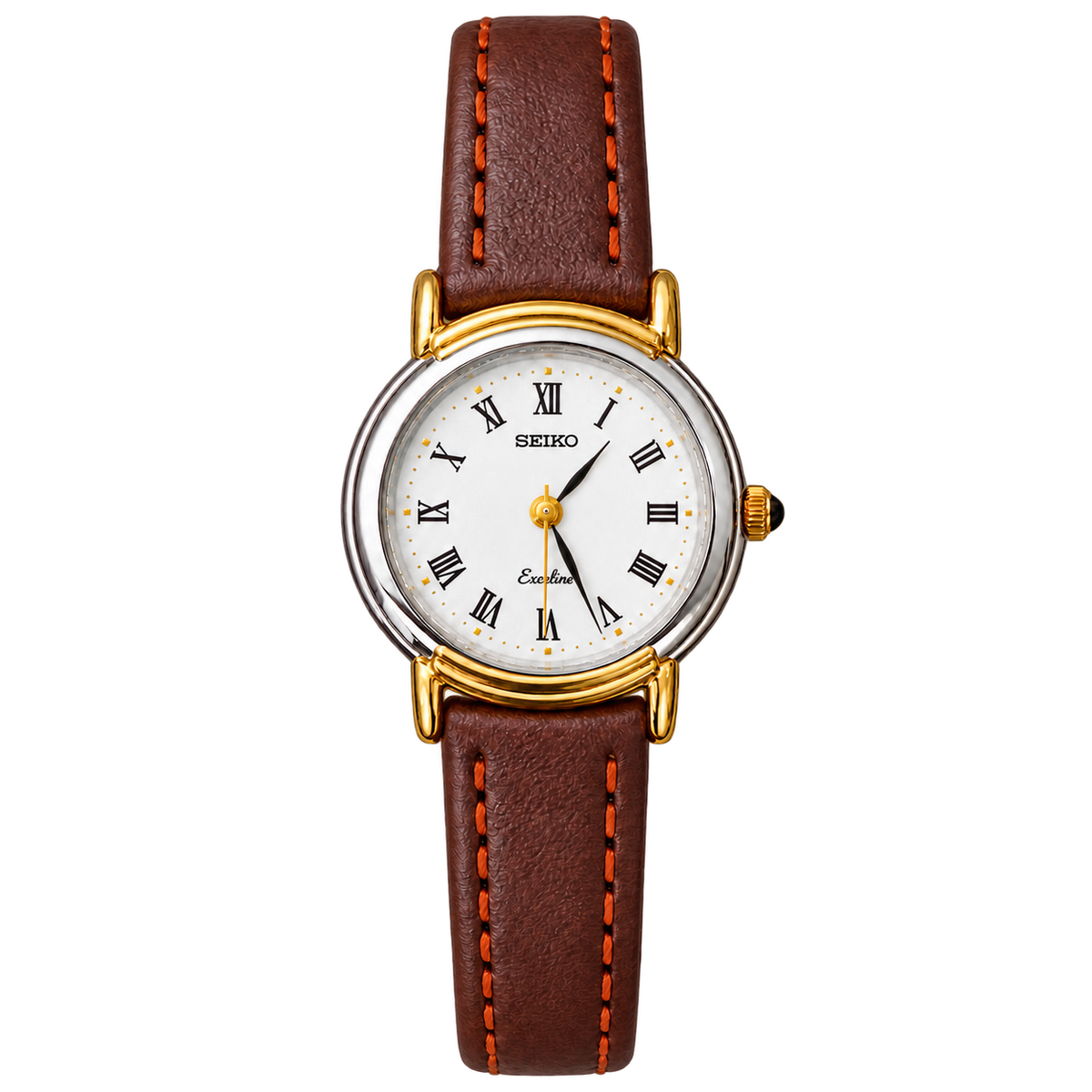 Seiko Exceline White Roman Dial Two Tone Watch