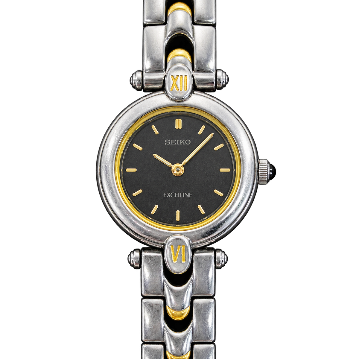 Seiko Exceline Black Dial Two Tone Women’s Watch