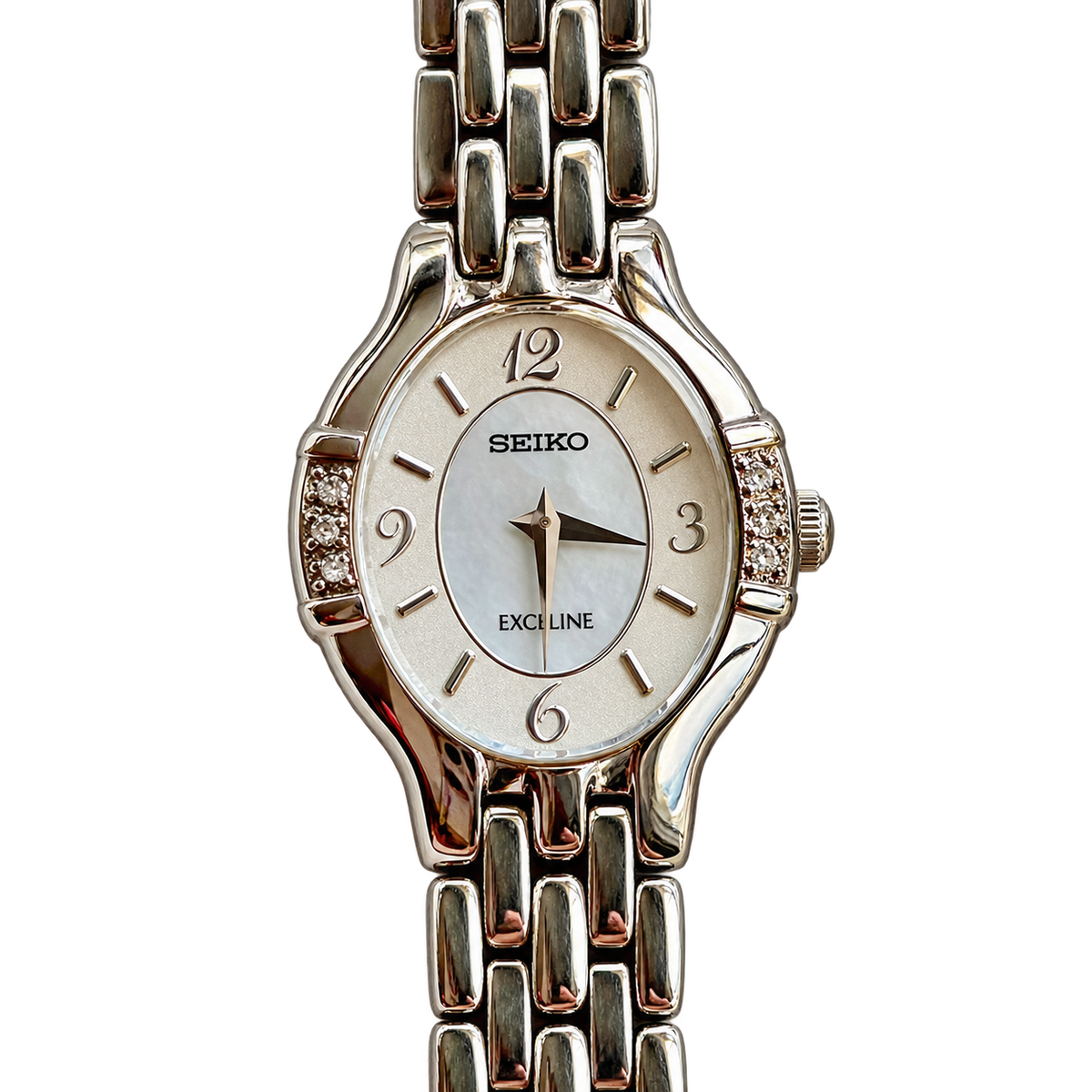 Seiko Exceline Oval Diamond Bezel Women’s Watch