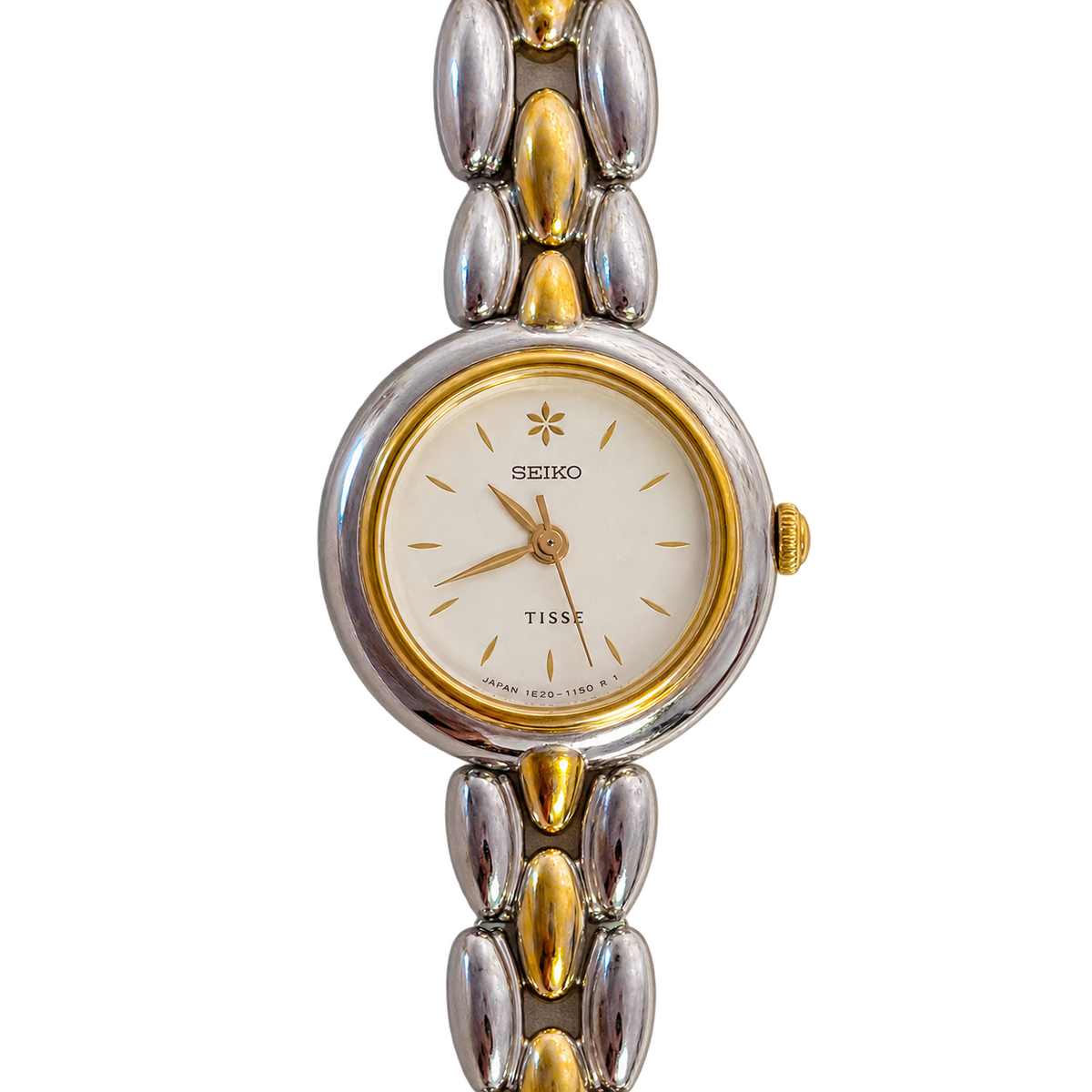 Seiko Tissé White Floral Dial Two Tone Women's Watch