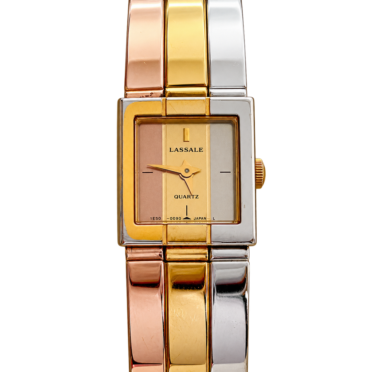 Lassale by Seiko Rectangular Tri Colour Bangle Women's Watch