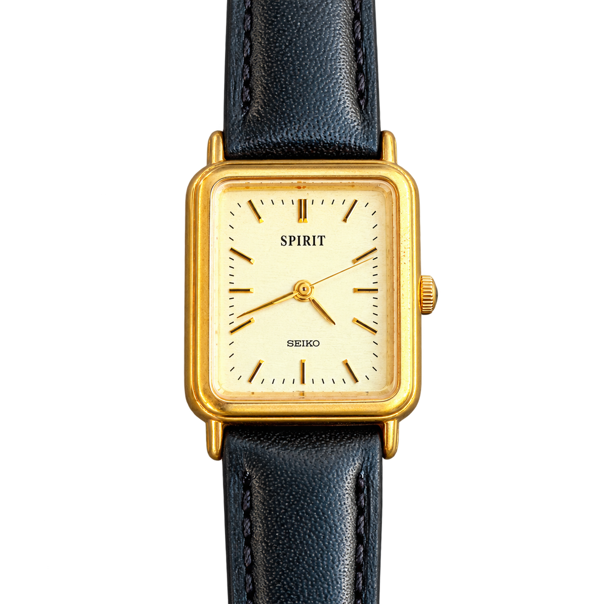 Seiko Spirit Cream Dial Gold Tone Tank Women's Watch